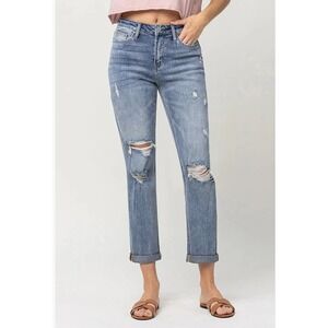 Vervet‎ Size 16 Skeeter Boyfriend Jeans Ripped Distressed Stretch Denim NWT